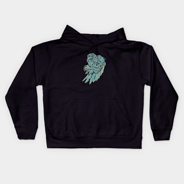 eagle queen Kids Hoodie by fflat hds